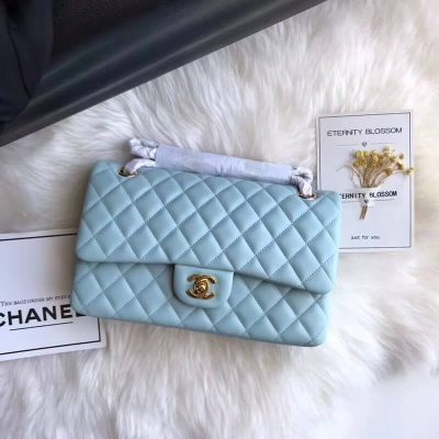 Alternative view of Wholesale Luxury Chanel 1112 Tiffany Blue Medium Size 2.55 Lambskin Leather Flap Bag