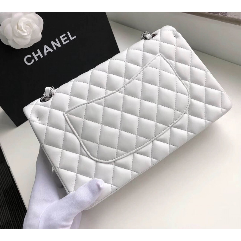 Wholesale Luxury Chanel 1112 White Medium Size 2.55 Lambskin Leather Flap Bag - Image 2