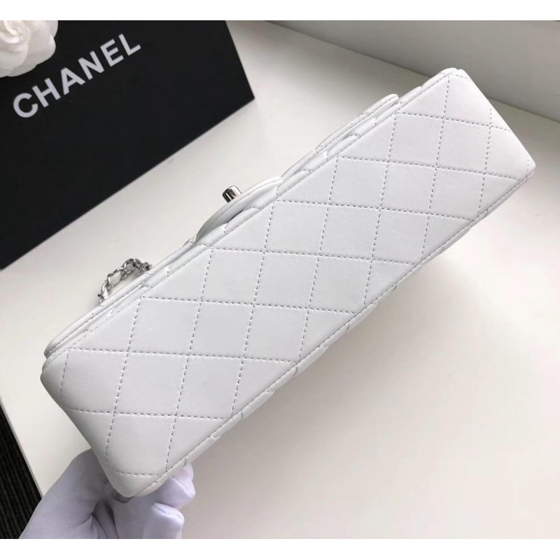Wholesale Luxury Chanel 1112 White Medium Size 2.55 Lambskin Leather Flap Bag - Image 3