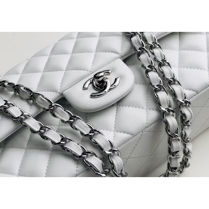 Wholesale Luxury Chanel 1112 White Medium Size 2.55 Lambskin Leather Flap Bag - Image 6