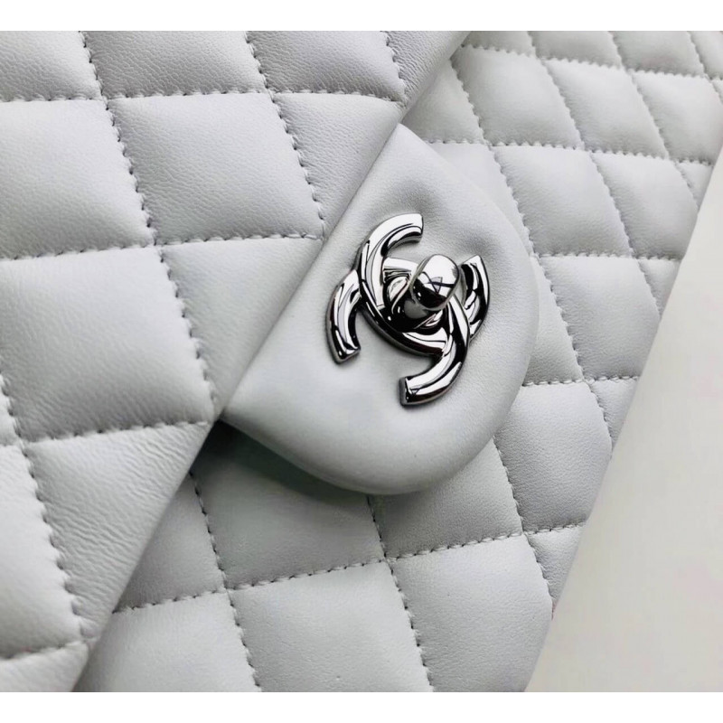Wholesale Luxury Chanel 1112 White Medium Size 2.55 Lambskin Leather Flap Bag - Image 8