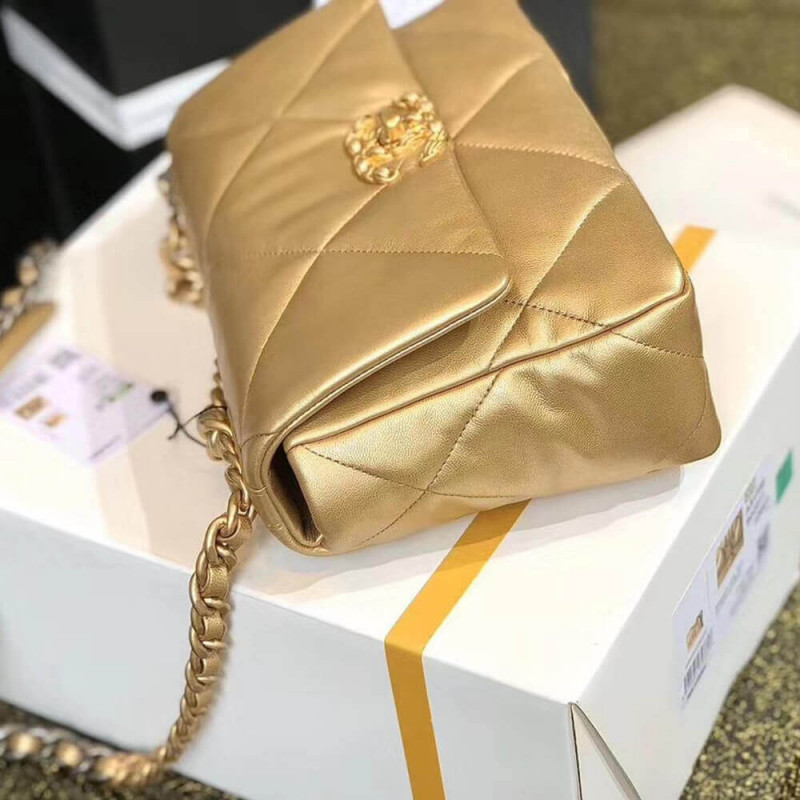 Wholesale Luxury Chanel 19 Flap Bag As1160 Gold - Image 13