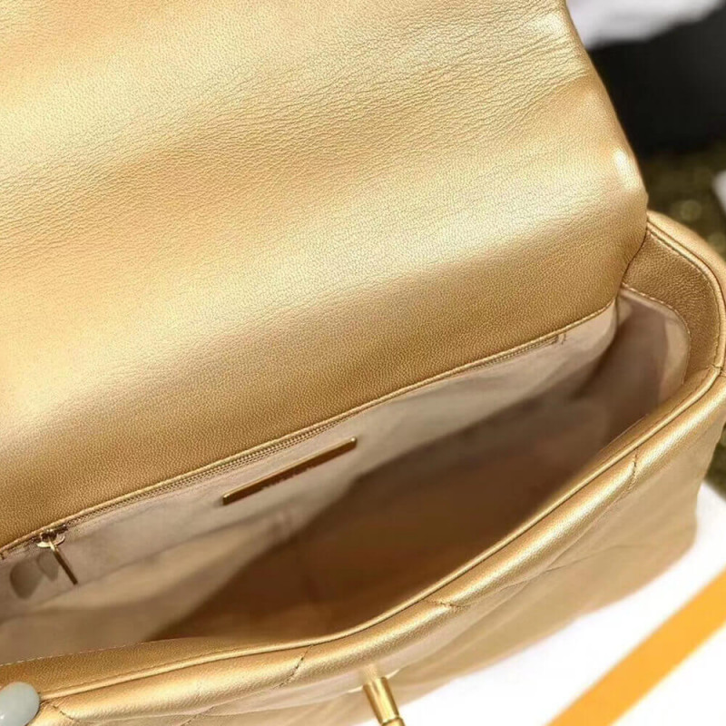 Wholesale Luxury Chanel 19 Flap Bag As1160 Gold - Image 16