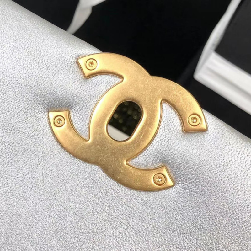 Wholesale Luxury Chanel 19 Flap Bag As1160 Silver - Image 14