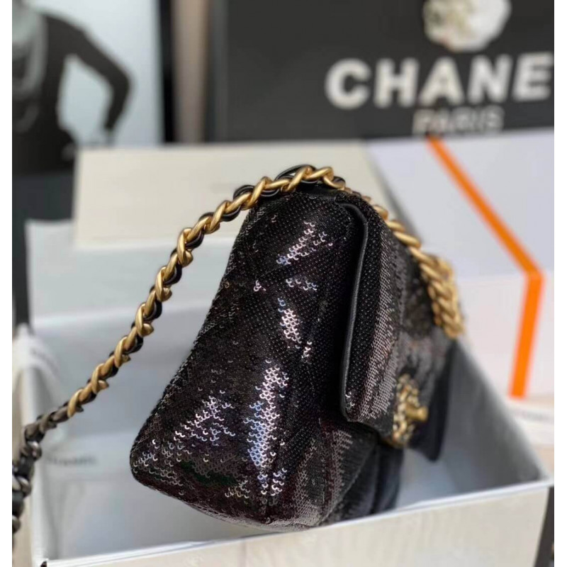 Wholesale Luxury Chanel 19 Flap Bag In TweedAmp;Sequins As1160 - Image 3