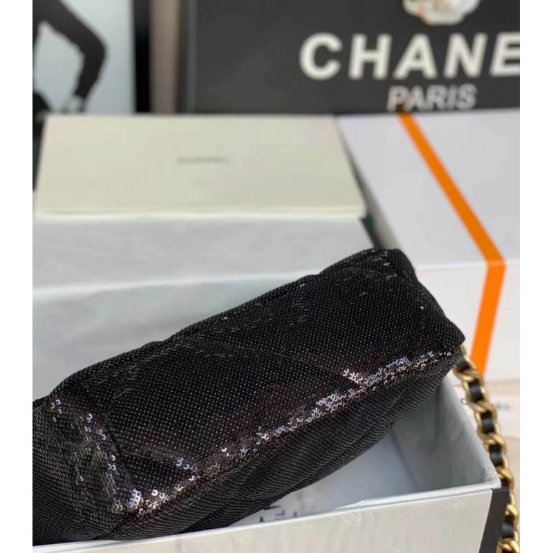 Wholesale Luxury Chanel 19 Flap Bag In TweedAmp;Sequins As1160 - Image 4