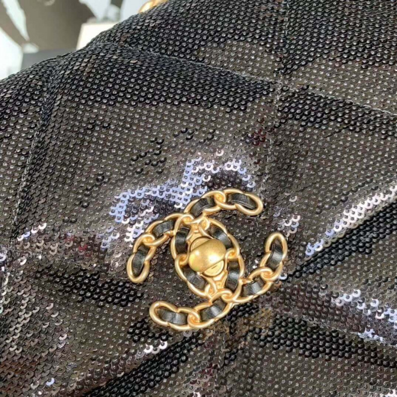 Wholesale Luxury Chanel 19 Flap Bag In TweedAmp;Sequins As1160 - Image 5