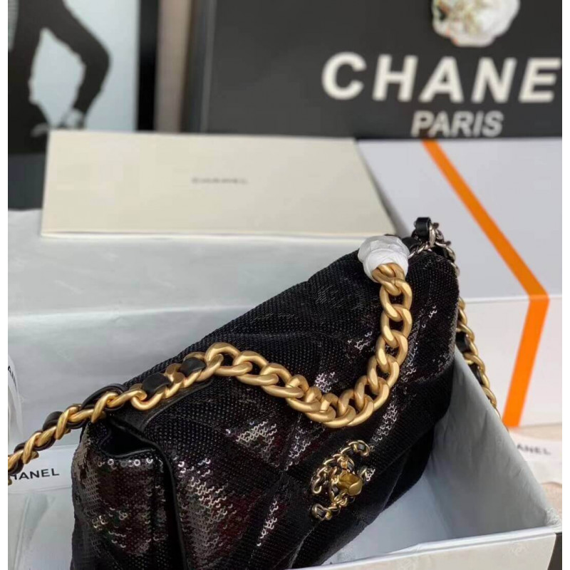 Wholesale Luxury Chanel 19 Flap Bag In TweedAmp;Sequins As1160 - Image 8