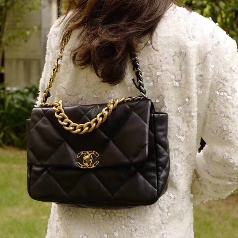 Wholesale Luxury Chanel 19 Large Lambskin Flap Bag As1161 - Image 4