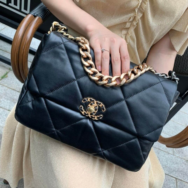 Wholesale Luxury Chanel 19 Large Lambskin Flap Bag As1161 - Image 5