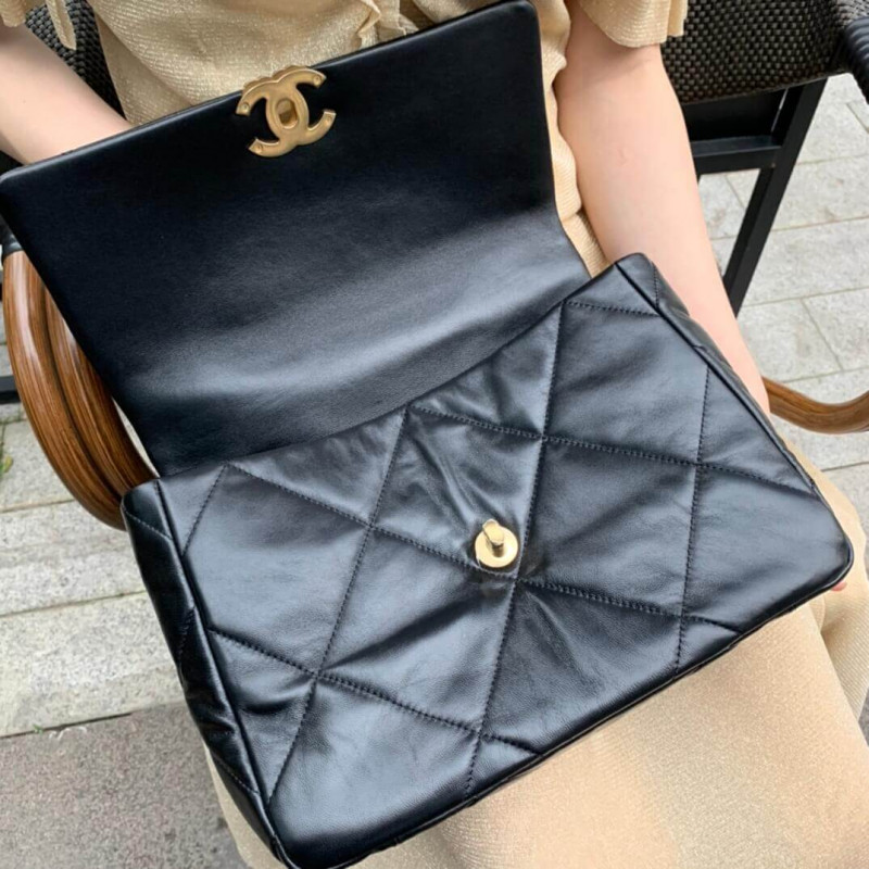 Wholesale Luxury Chanel 19 Large Lambskin Flap Bag As1161 - Image 10
