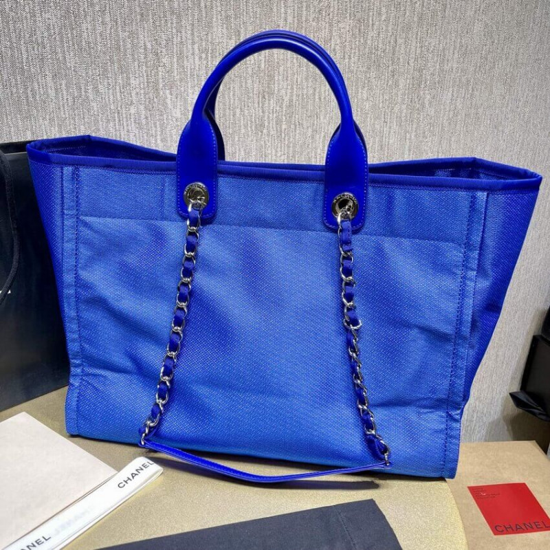 Wholesale Luxury Chanel 21S Deauville Blue Orange Large Shopping Bag A66941 - Image 3