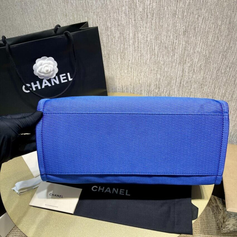 Wholesale Luxury Chanel 21S Deauville Blue Orange Large Shopping Bag A66941 - Image 6