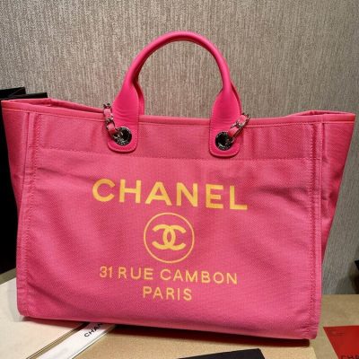 Alternative view of Wholesale Luxury Chanel 21S Deauville Peachblow Yellow Large Shopping Bag A66941