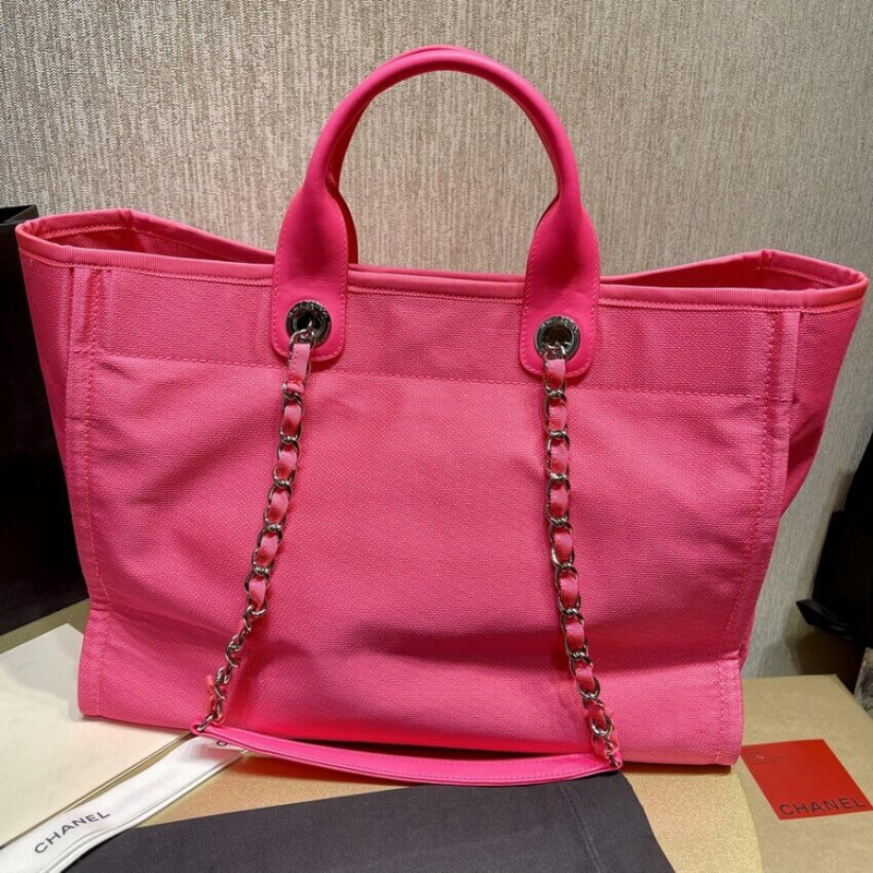Wholesale Luxury Chanel 21S Deauville Peachblow Yellow Large Shopping Bag A66941 - Image 4
