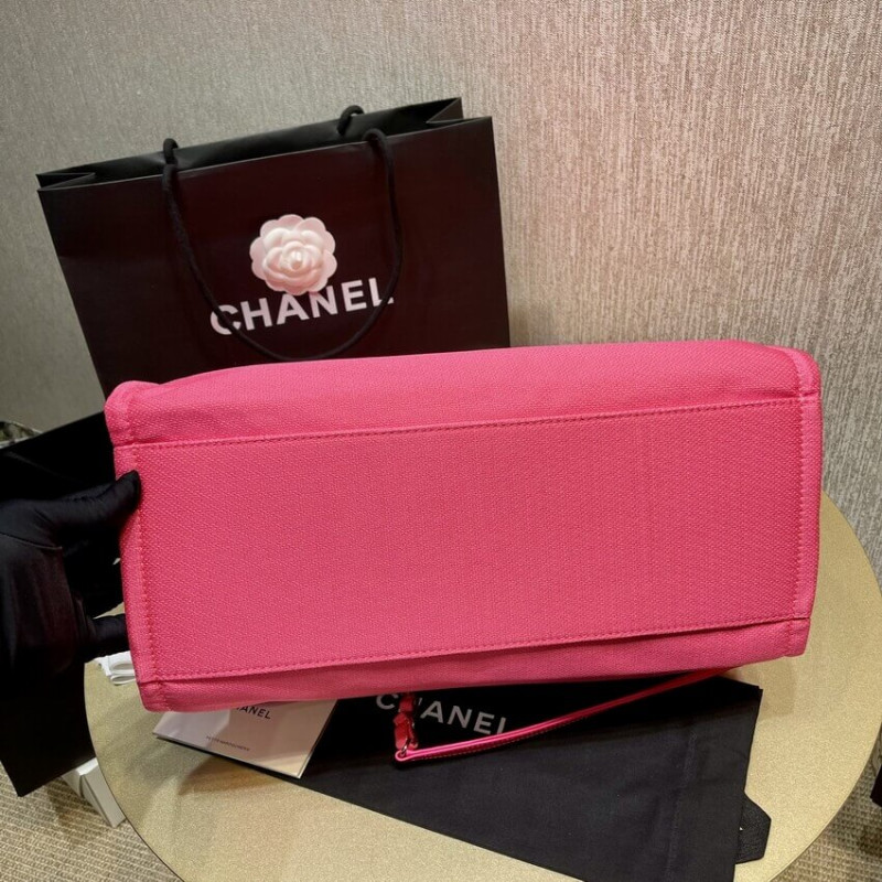 Wholesale Luxury Chanel 21S Deauville Peachblow Yellow Large Shopping Bag A66941 - Image 5