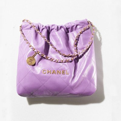 Wholesale Luxury Chanel 22 Handbag Shiny Calfskin As3261