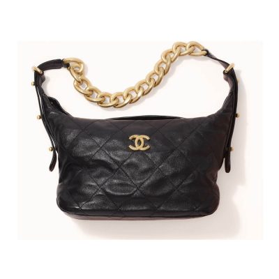 Wholesale Luxury Chanel Black Calfskin Leathe Hobo Bag As2910
