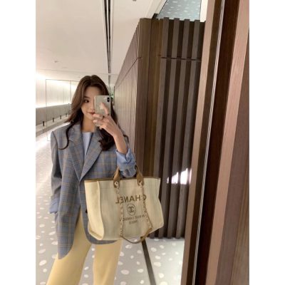 Alternative view of Wholesale Luxury Chanel Canvas Large Deauville Pearl Tote Bag A66941