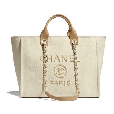 Wholesale Luxury Chanel Canvas Large Deauville Pearl Tote Bag A66941
