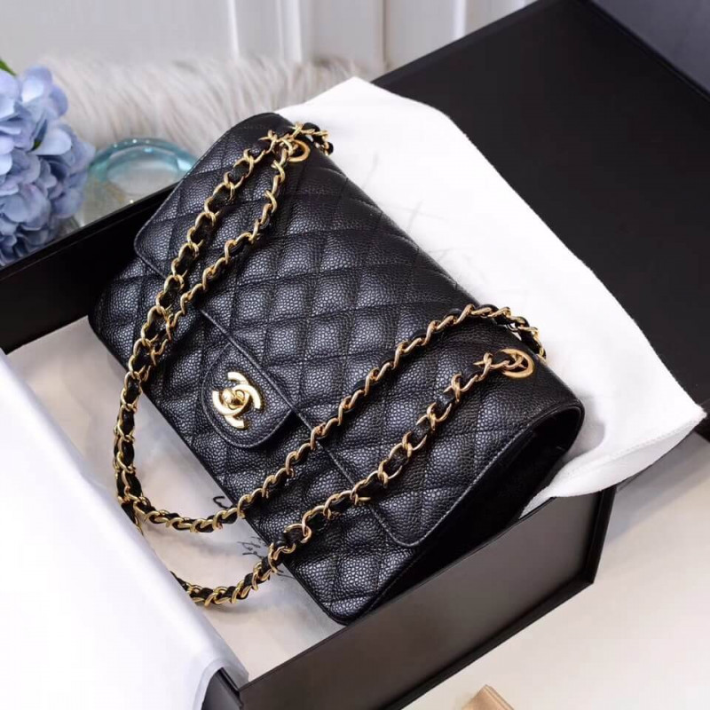 Wholesale Luxury Chanel Caviar Calfskin Classic Flap Bag A01112 Black - Image 2