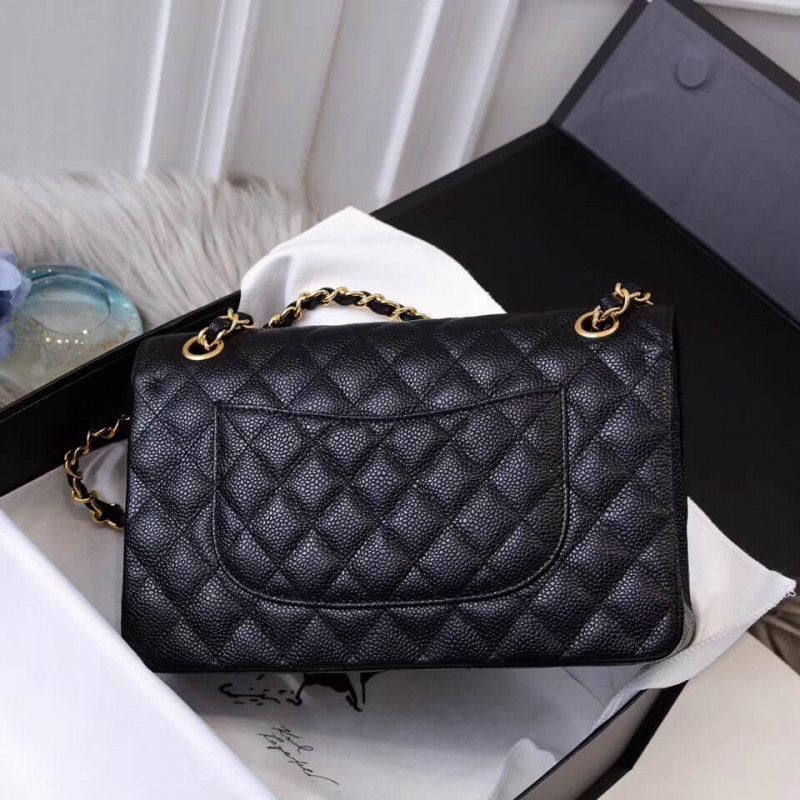 Wholesale Luxury Chanel Caviar Calfskin Classic Flap Bag A01112 Black - Image 5