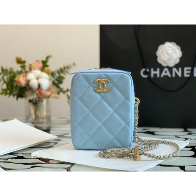 Alternative view of Wholesale Luxury Chanel Caviar Calfskin Pearl Crush Gold Ball Phone Clutch With Chain 99098