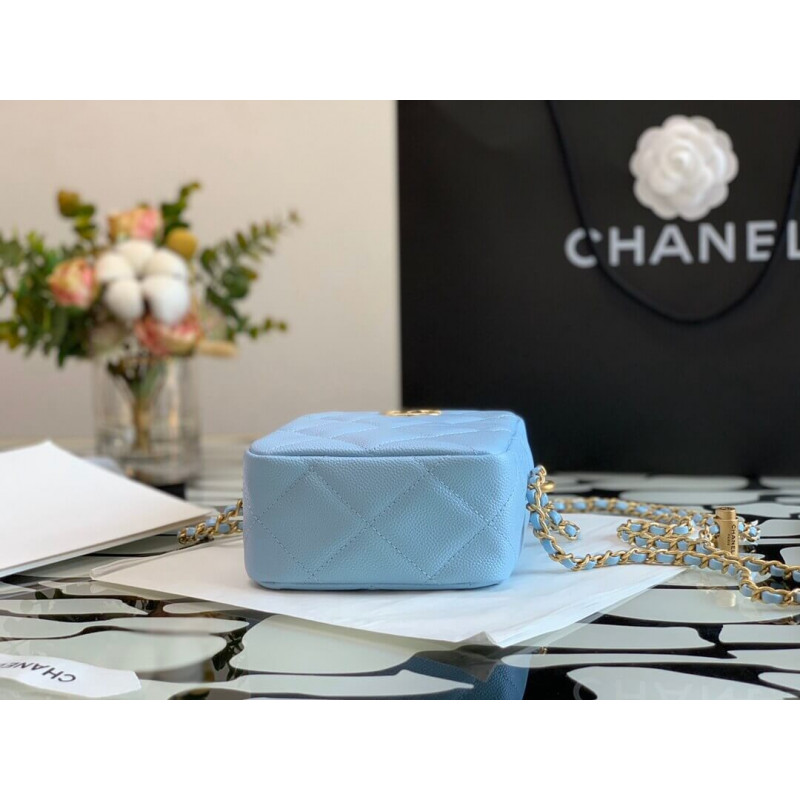 Wholesale Luxury Chanel Caviar Calfskin Pearl Crush Gold Ball Phone Clutch With Chain 99098 - Image 4