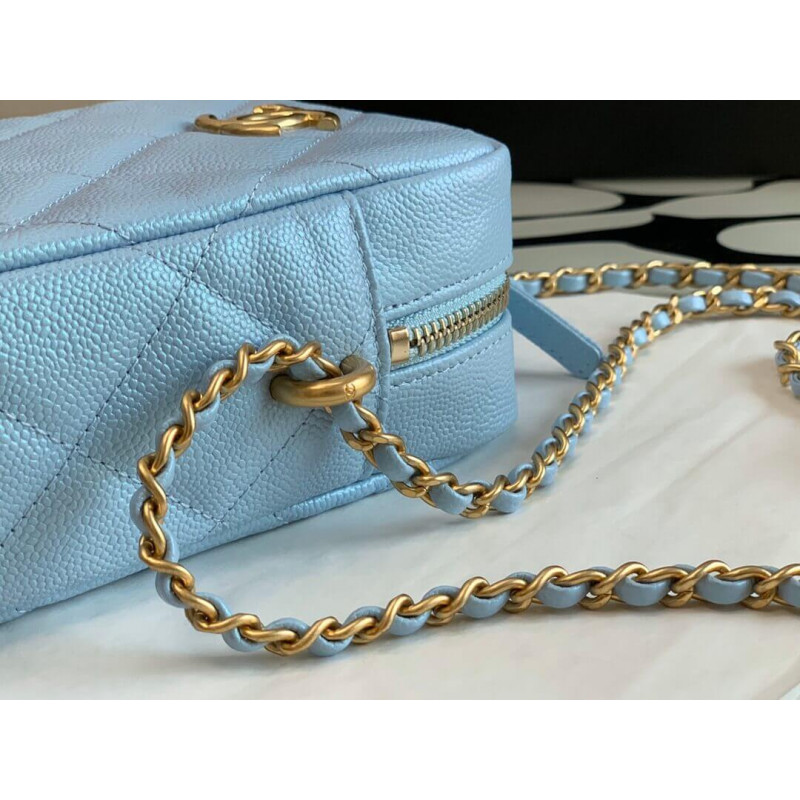 Wholesale Luxury Chanel Caviar Calfskin Pearl Crush Gold Ball Phone Clutch With Chain 99098 - Image 5