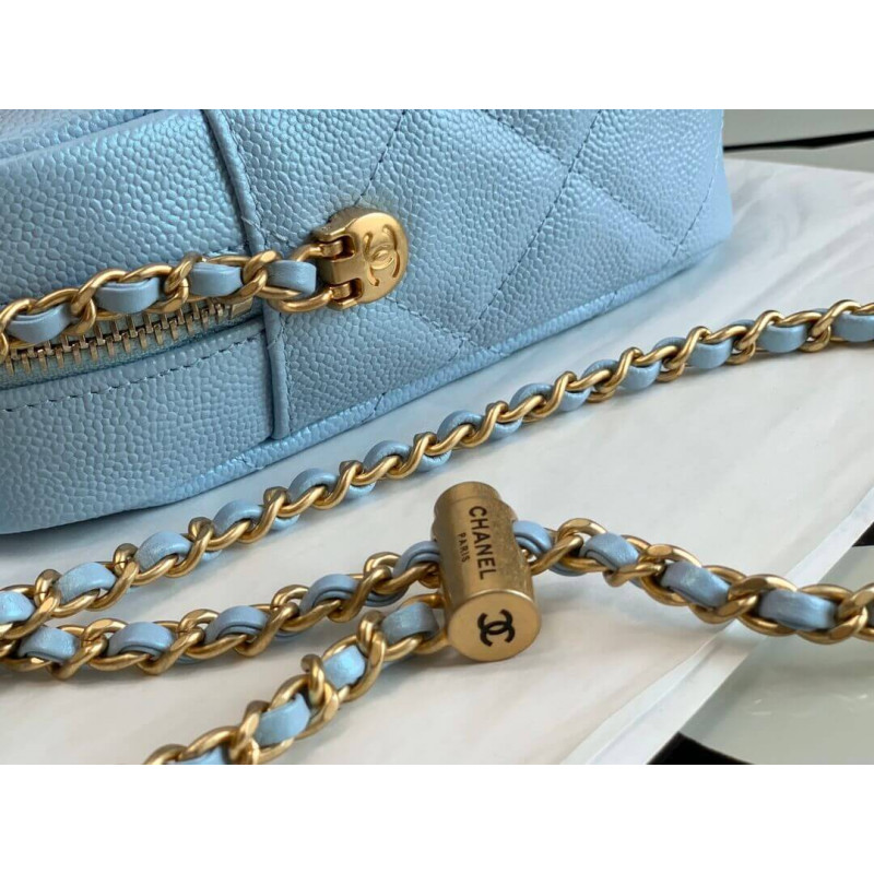 Wholesale Luxury Chanel Caviar Calfskin Pearl Crush Gold Ball Phone Clutch With Chain 99098 - Image 7