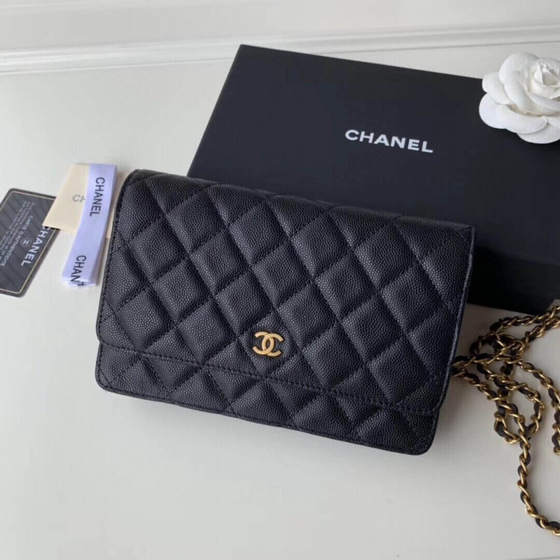 Wholesale Luxury Chanel Caviar Quilted Wallet On Chain Woc A33814 - Image 4
