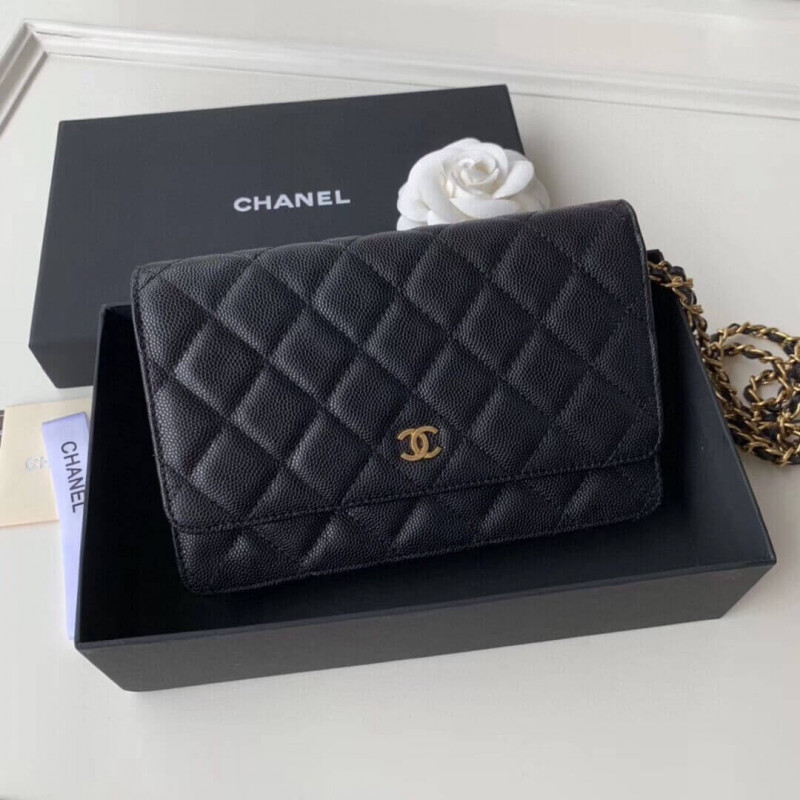 Wholesale Luxury Chanel Caviar Quilted Wallet On Chain Woc A33814 - Image 5