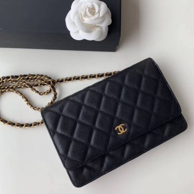 Wholesale Luxury Chanel Caviar Quilted Wallet On Chain Woc A33814