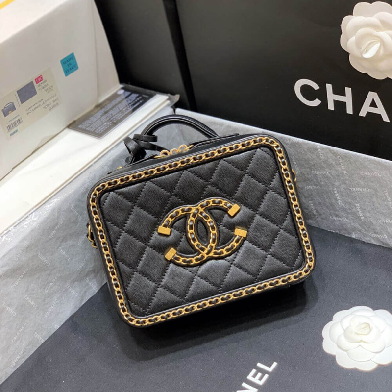 Wholesale Luxury Chanel Chain Around Cc Filigree Small Vanity Bag As1785 - Image 4