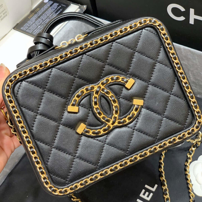 Wholesale Luxury Chanel Chain Around Cc Filigree Small Vanity Bag As1785 - Image 7