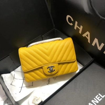 Wholesale Luxury Chanel Chevron Caviar Leathe 20Cm Classic Flap Bag 1116