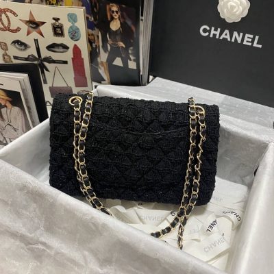 Alternative view of Wholesale Luxury Chanel Classic Flap Bag In Black Tweed 1112