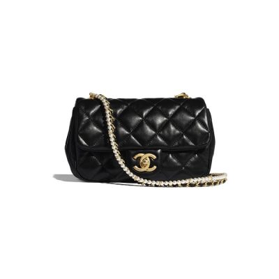 Wholesale Luxury Chanel Crystal Pearls Chain Flap Bag As2210
