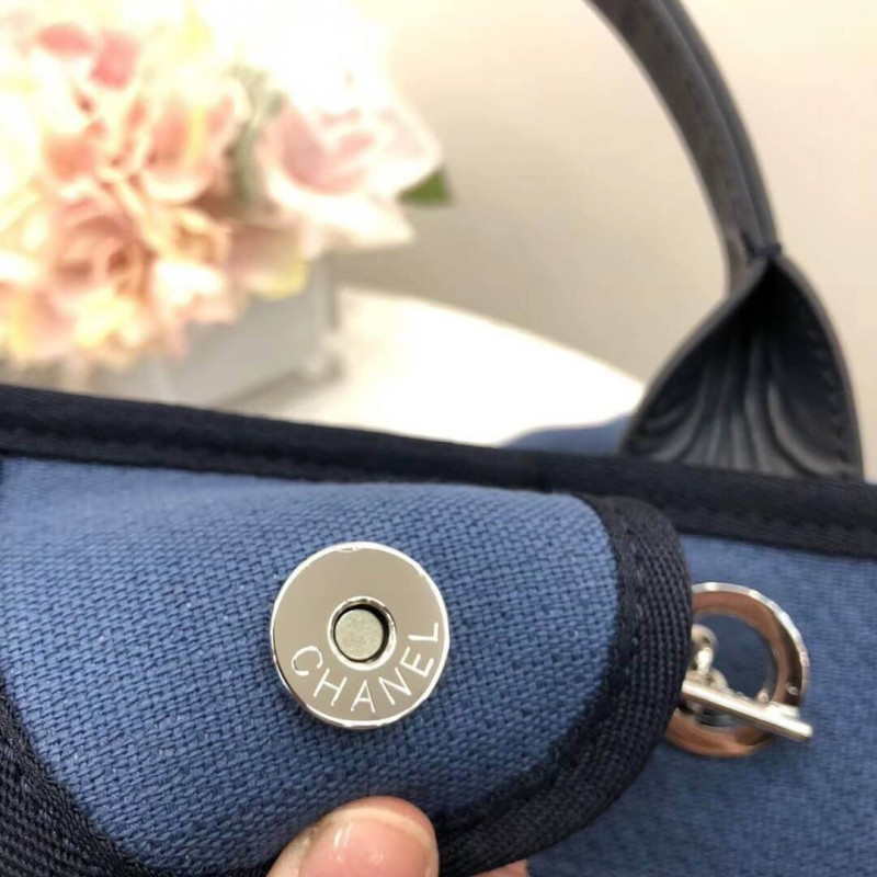 Wholesale Luxury Chanel Deauville Tote 38Cm Canvas Bag A66941 Blue - Image 8