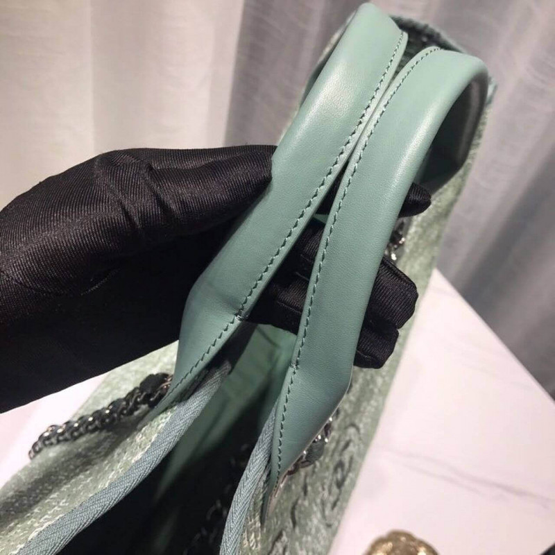 Wholesale Luxury Chanel Deauville Tote 38Cm Canvas Bag A66941 Fig Green - Image 7