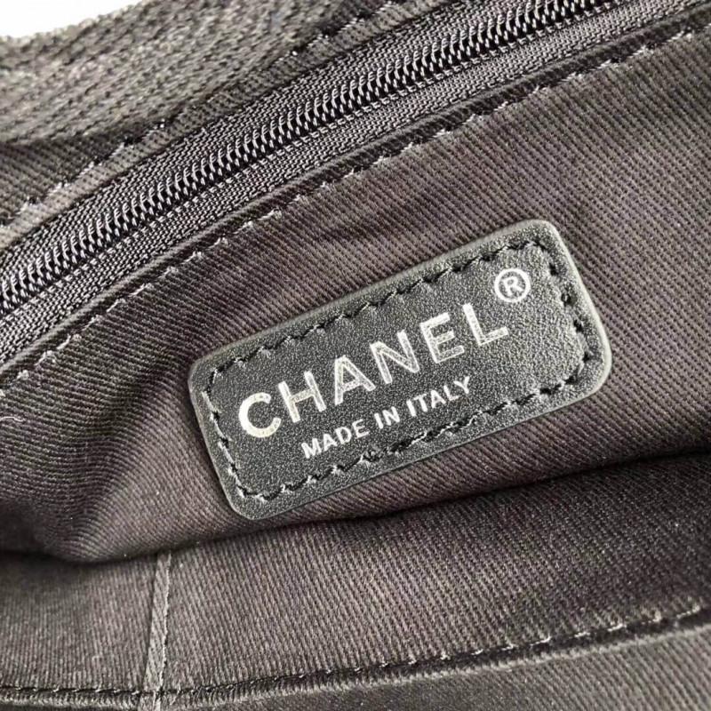 Wholesale Luxury Chanel Deauville Tote 38Cm Canvas Bag A66941 Light Grey/Black - Image 9