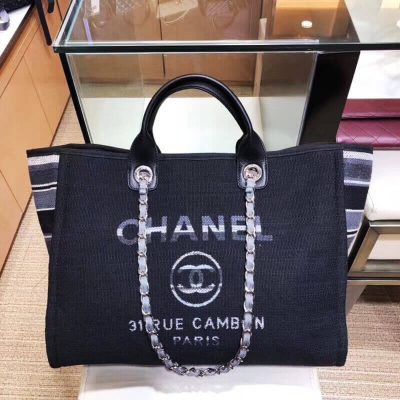 Alternative view of Wholesale Luxury Chanel Deauville Tote 38Cm Canvas Bag A66941 Multi