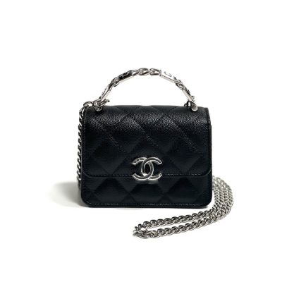 Wholesale Luxury Chanel Enamel Handle Clutch With Chain In Grained Calfskin Ap2758