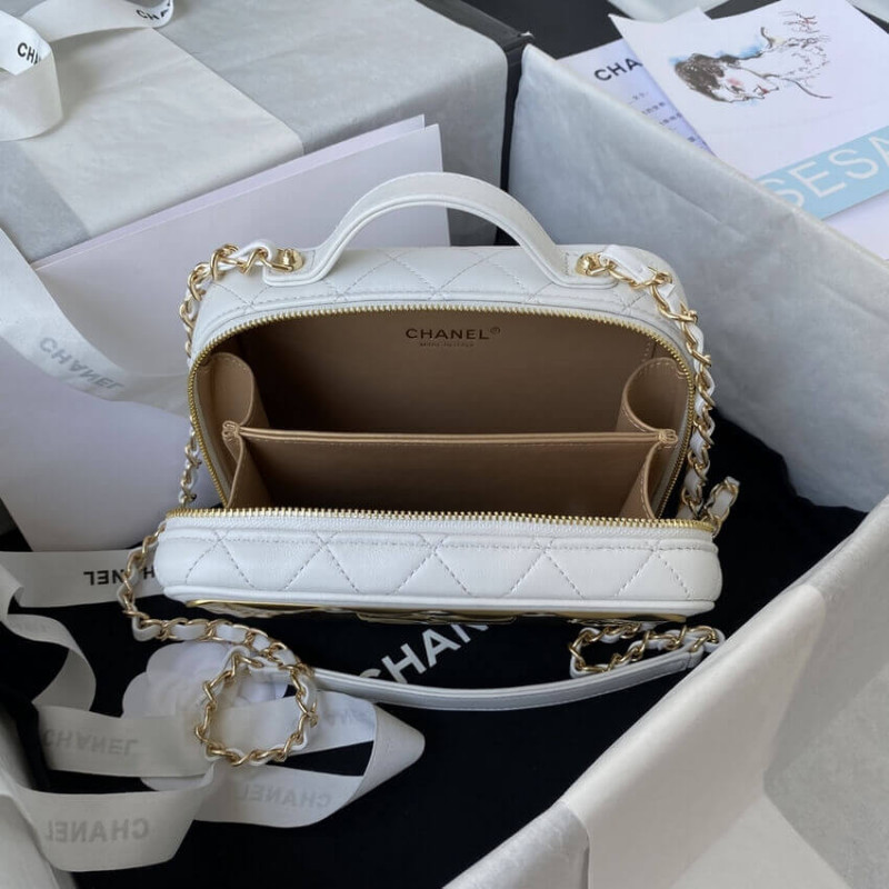Wholesale Luxury Chanel Gold Vanity Case In Lambskin Style As2900 - Image 8