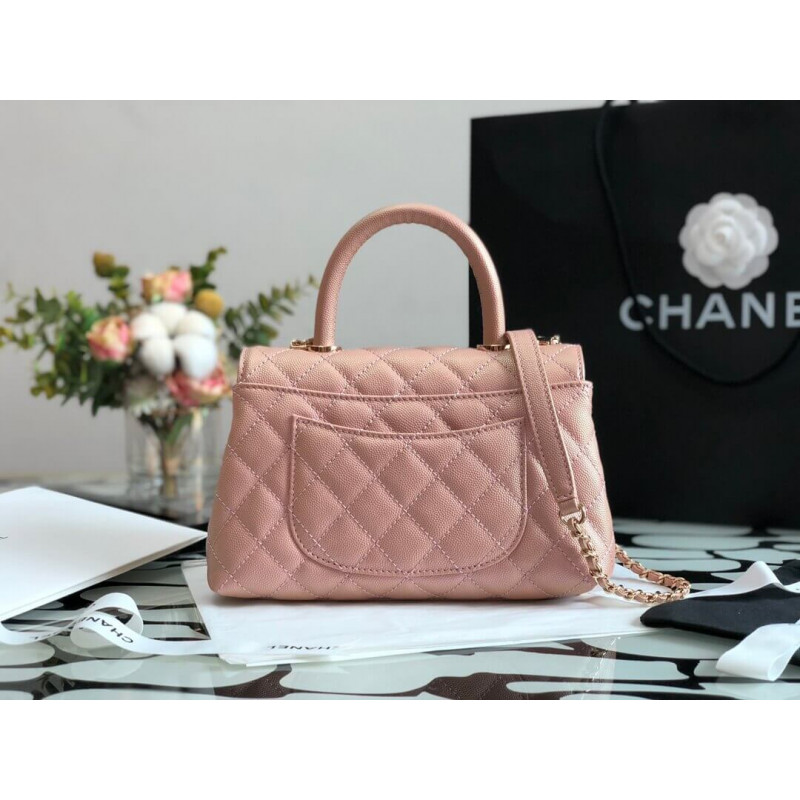 Wholesale Luxury Chanel Grained Calfskin Mini Flap Bag With Top Handle 99003 - Image 5
