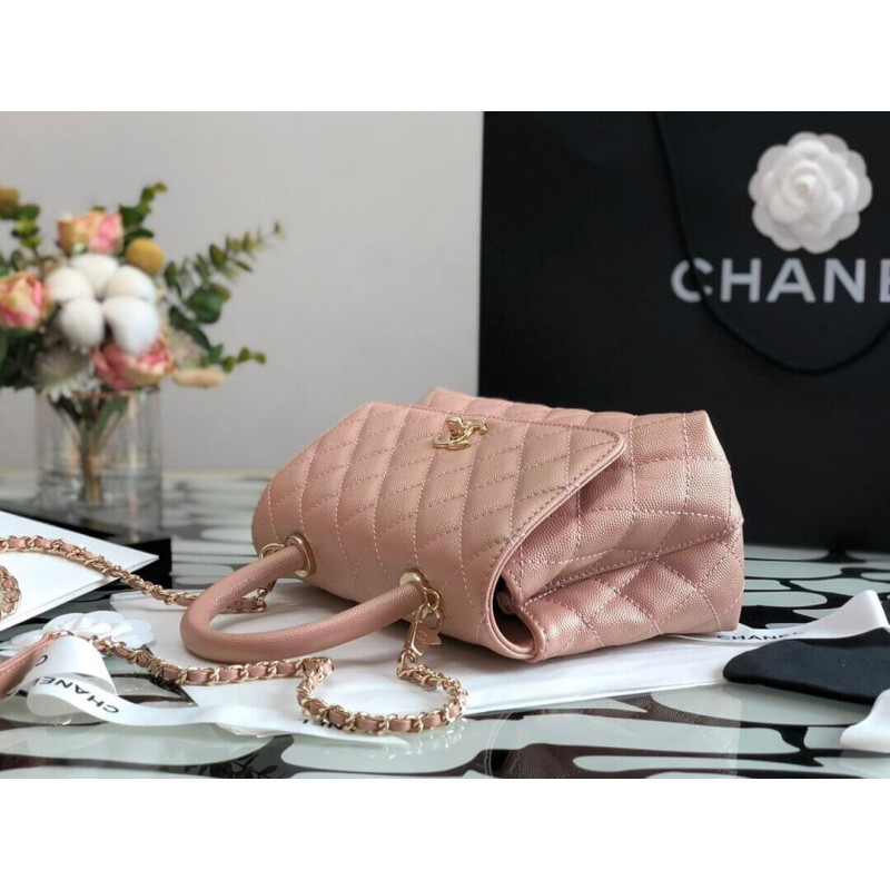 Wholesale Luxury Chanel Grained Calfskin Mini Flap Bag With Top Handle 99003 - Image 6