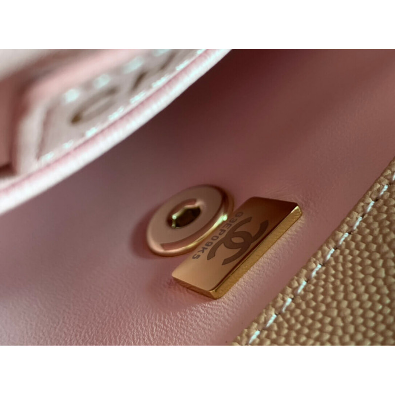 Wholesale Luxury Chanel Grained Calfskin Mini Flap Bag With Top Handle 99003 - Image 9