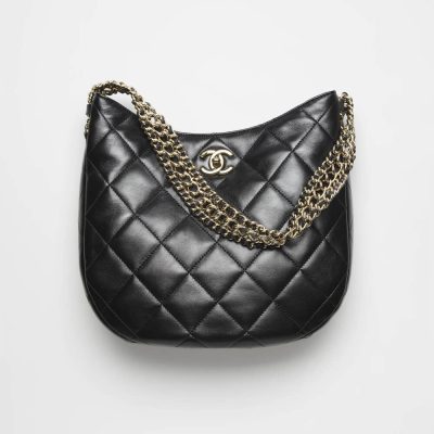 Wholesale Luxury Chanel Hobo Bag In Lambskin As3153 Black