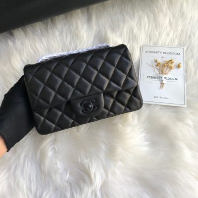 Alternative view of Wholesale Luxury Chanel Lambskin 20Cm Classic Flap Bag 1116 Black