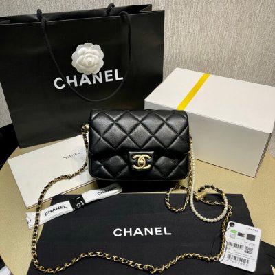 Alternative view of Wholesale Luxury Chanel Lambskin Mini Flap Bag As2855 Black